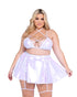 6455 - Metallic Iridescent Skirt X - Large / White