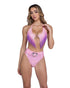 6460 - Metallic Iridescent Bikini Top Small / Baby Pink