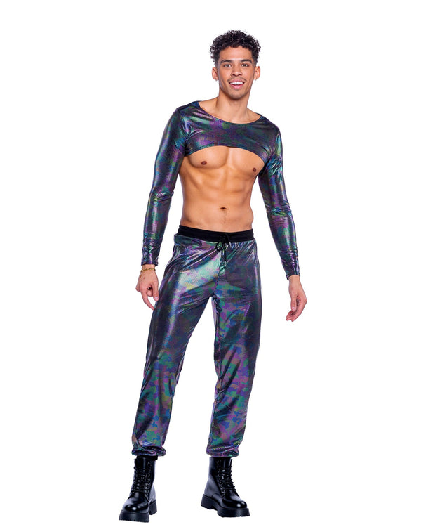 6532 - Rainbow Shimmer Camouflage Joggers Small