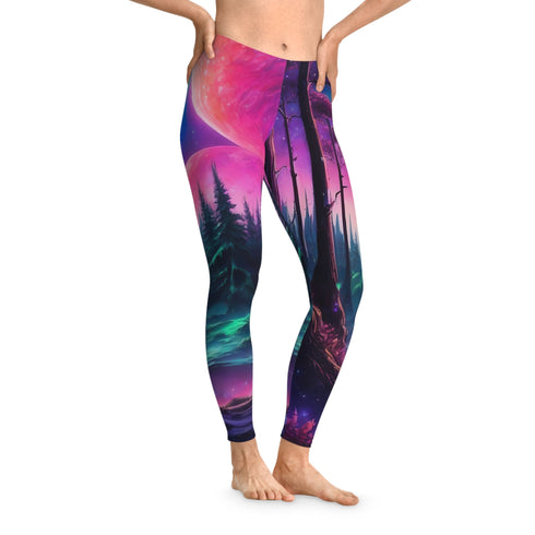 Another Planet Awaits - Stretchy Leggings (AOP) - All Over
