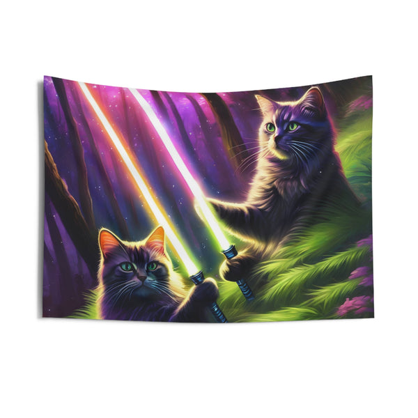 Attack of the Purr-ons - EDM Festival Wall Tapestries - 36 ×