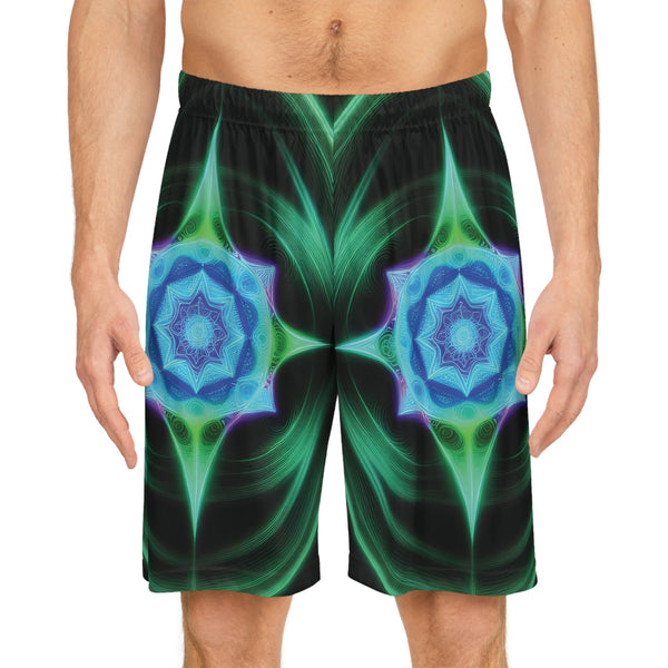 Bound by Music - Mens Rave Shorts (AOP) - Seam thread color