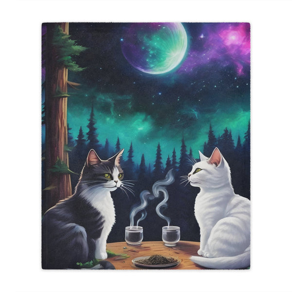 Cat Nip Session - Minky Festival Blanket - 50 × 60 - Home