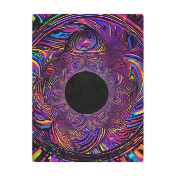 Colorful Black Hole - Minky Blanket - 30 × 40 - Home Decor