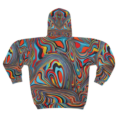 Colorful Swirl - Zip Hoodie (AOP) - All Over Prints