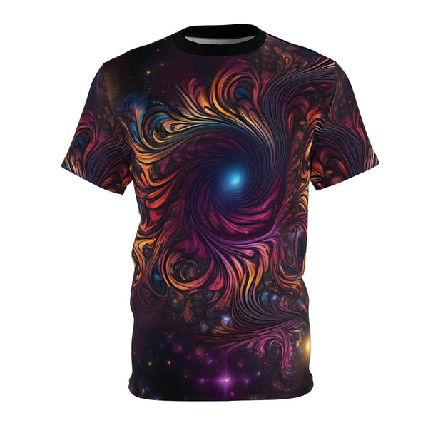 Cosmic Energy - Mens festival Tshirt (AOP) - Black stitching