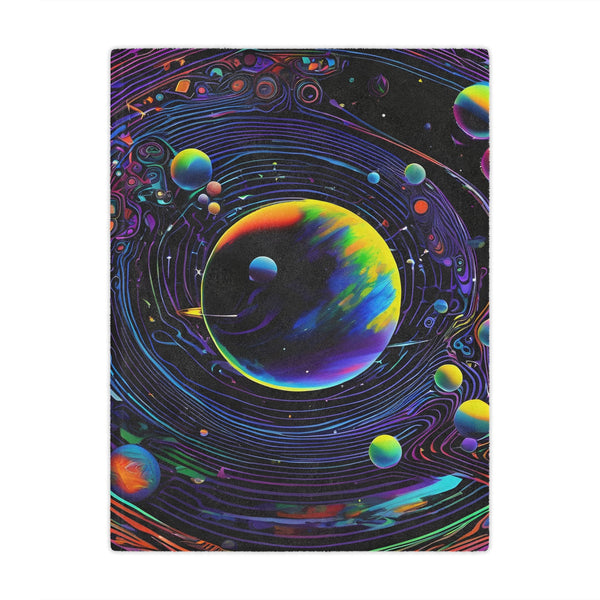 Cosmic Glow Painter - Minky Blanket - 30 × 40 - Home Decor
