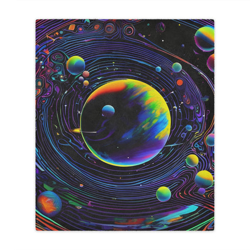 Cosmic Glow Painter - Minky Blanket - 50 × 60 - Home Decor