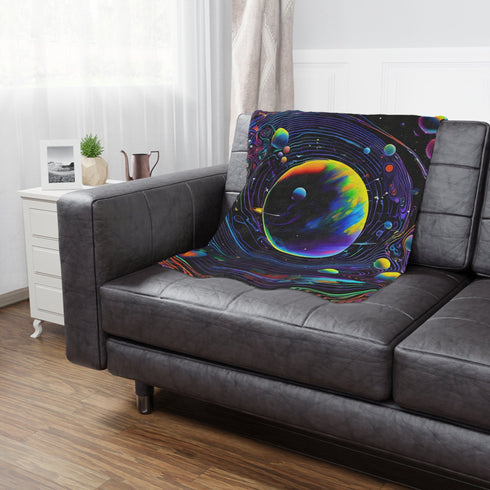 Cosmic Glow Painter - Minky Blanket - Home Decor