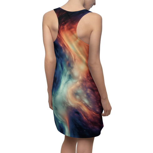 Cosmic Wave - Women’s Cut & Sew Racerback Dress (AOP) - All
