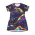 Dreamstate Cyber Nova - T-Shirt Dress (AOP) - All Over