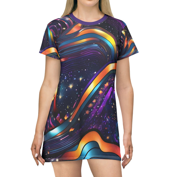 Dreamstate Cyber Nova - T-Shirt Dress (AOP) - L - All Over