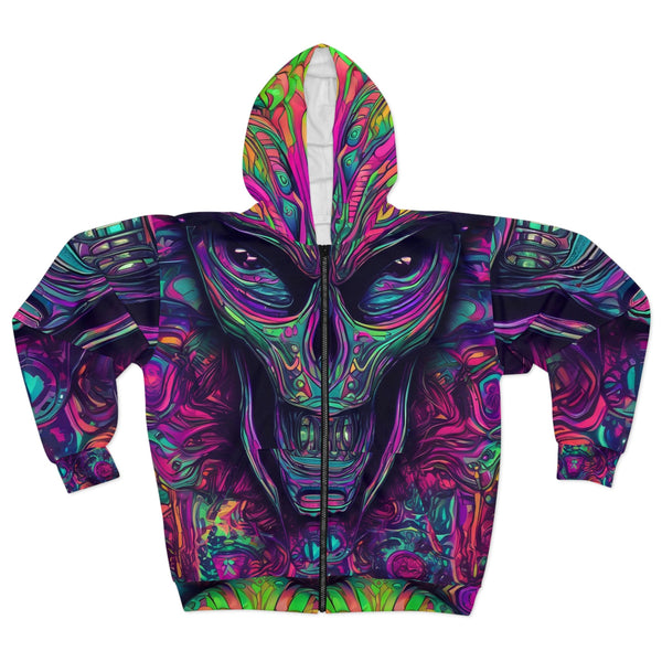 Dubstep Alien - Hooded Jacket Mens - XL - All Over Prints