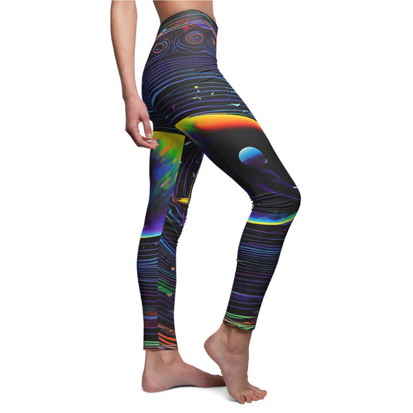 Exploration of Space - Casual Leggings (AOP) - XS / White