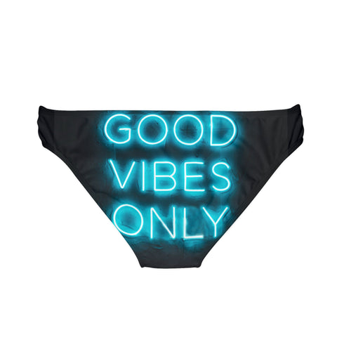 Good Vibes Only - Loop Tie Side Bikini Bottom (AOP) - All