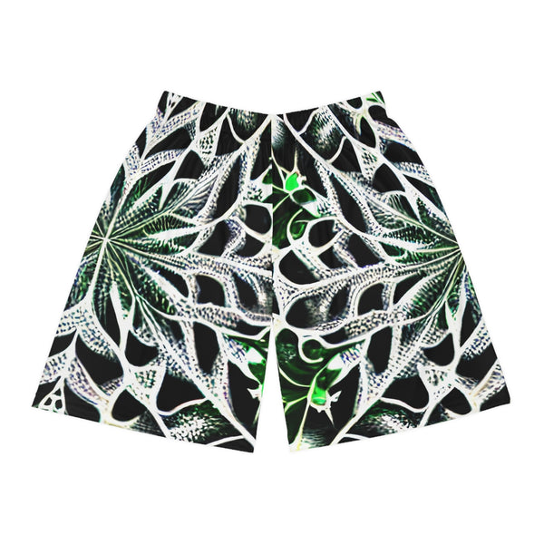 Green Leaf - Mens EDM Shorts (AOP) - Seam thread color