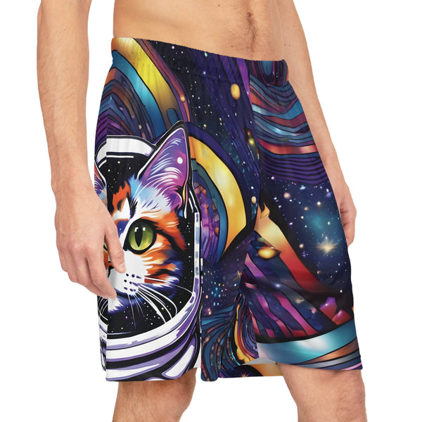 Kitty Space - Shorts (AOP) - Seam thread color automatically