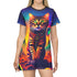 Meow Space - T-Shirt Dress (AOP) - All Over Prints