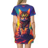 Meow Space - T-Shirt Dress (AOP) - All Over Prints