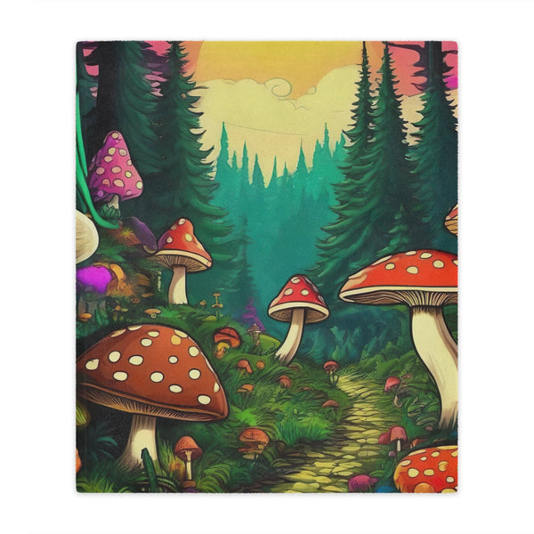 Mushroom Land - Rave Minky Blanket - Home Decor