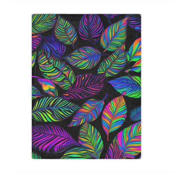 Nocturnal Leafs - Minky Blanket - 30 × 40 - Home Decor