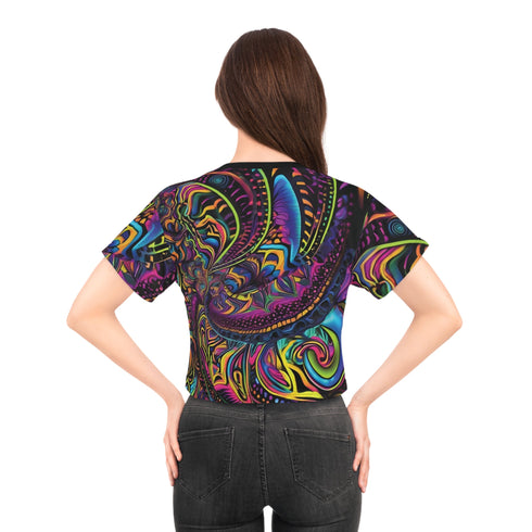 Out of this World Spiral - Crop Tee (AOP) - All Over Prints