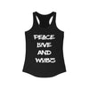 Peace Love and Wubz - EDM Women’s Ideal Racerback Tank - M /