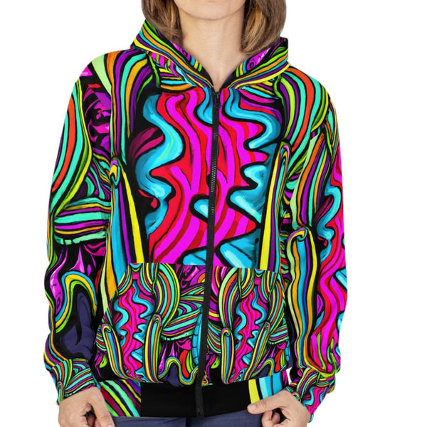 Psychedelic Blossom-Design - Zip Hoodie (AOP) - L - All Over