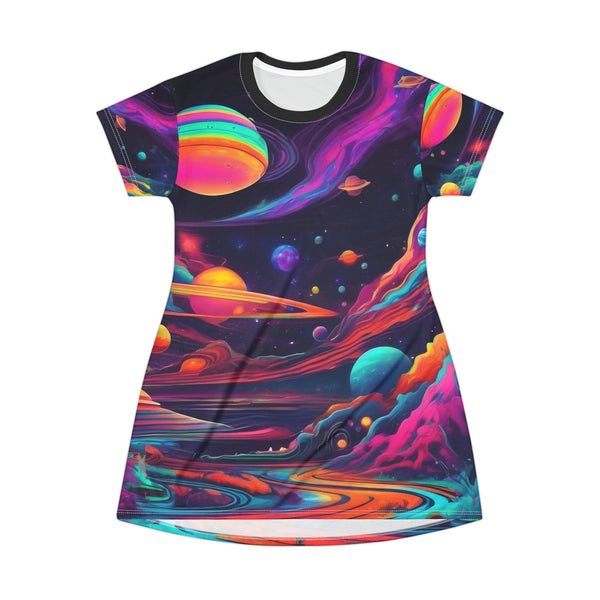 That Space Glow - T-Shirt Dress (AOP) - S - All Over Prints