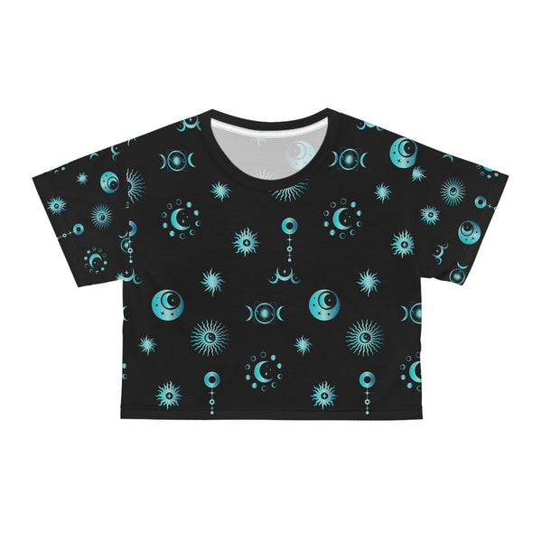 The Celestial - Crop Tee (AOP) - Black stitching / XS - All