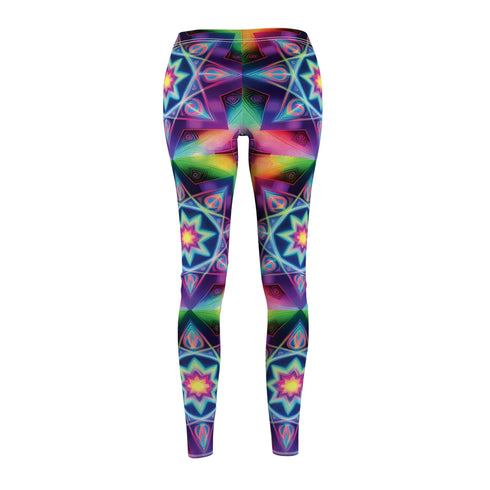 The Colorful Rave Star - Women’s Cut & Sew Casual Leggings