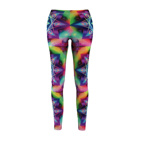 The Colorful Rave Star - Women’s Cut & Sew Casual Leggings