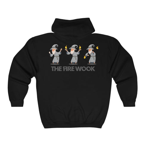 The Fire Wook - EDM Full Zip Hooded Sweatshirt - S / Black -