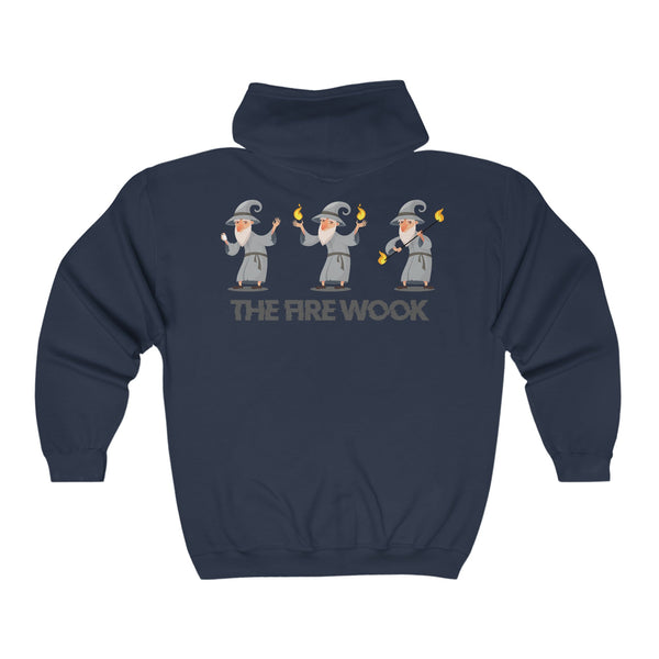 The Fire Wook - EDM Full Zip Hooded Sweatshirt - S / Navy -