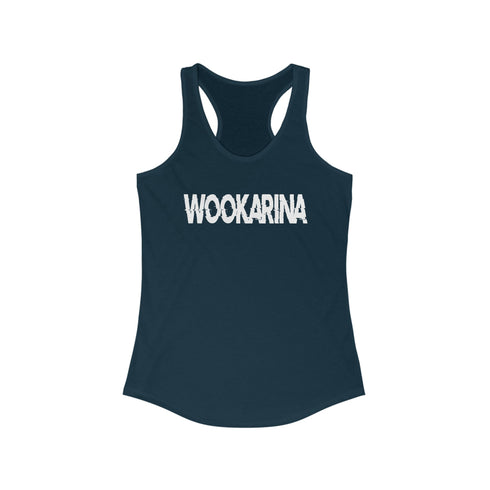 The Wookarina Bass Head - EDM Women’s Ideal Racerback Tank -