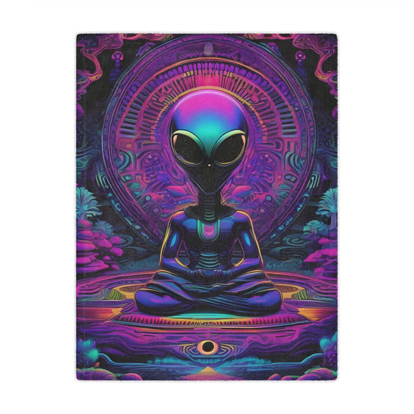 The Zen Alien - Minky Blanket - 30 × 40 - Home Decor