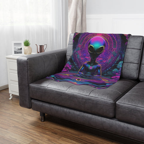 The Zen Alien - Minky Blanket - Home Decor
