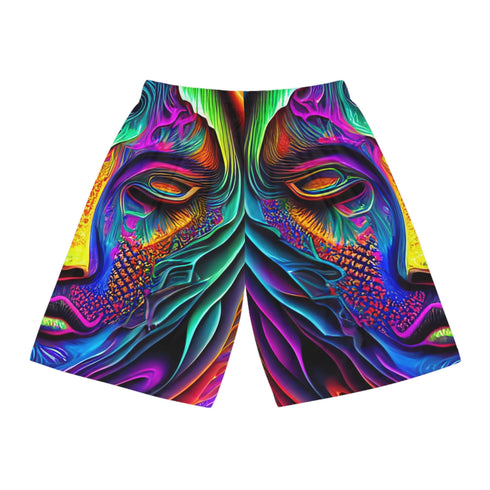 Trippy Melty Face - Shorts (AOP) - All Over Prints