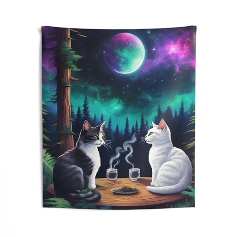 Whiskers Tea Time - Festival Wall Tapestries - Home Decor