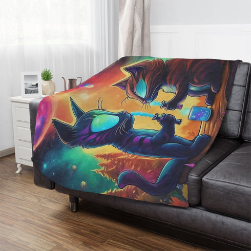 420 Cat Nip Session - Rave Minky Blanket - Home Decor