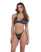 6435 - Sequin Fishnet Bikini Top Small / Black