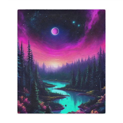 Another Planet Awaits - Rave Minky Blanket - Home Decor