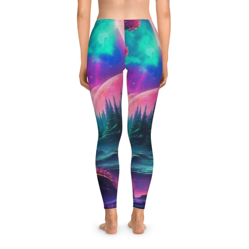 Another Planet Awaits - Stretchy Leggings (AOP) - All Over