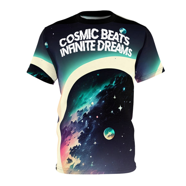 Cosmic Beats Infinite Dreams - Mens TShirt (AOP) - Black