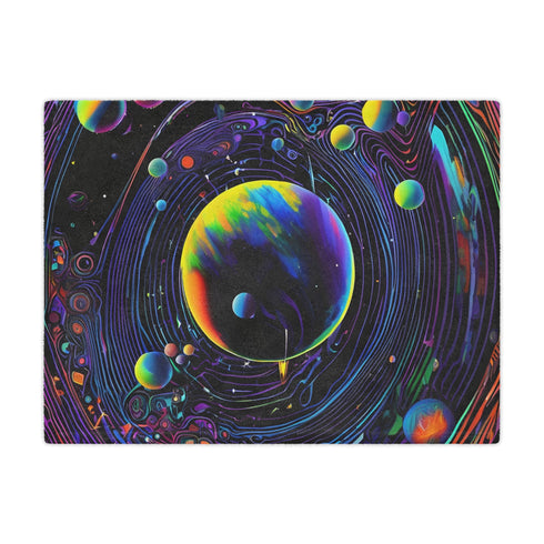 Cosmic Glow Painter - Minky Blanket - Home Decor