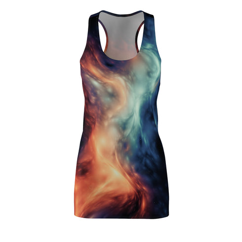 Cosmic Wave - Women’s Cut & Sew Racerback Dress (AOP) - All