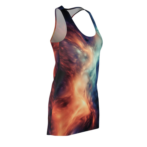 Cosmic Wave - Women’s Cut & Sew Racerback Dress (AOP) - All