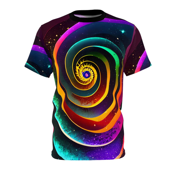 Death Spiral - Mens Rave Tshirt (AOP) - Black stitching / 6
