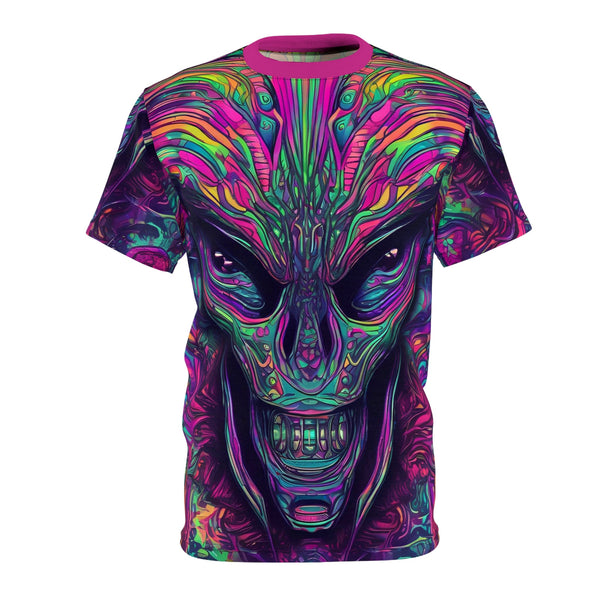 Dubstep King Alien - EDM Mens Tshirt - Black stitching / 4