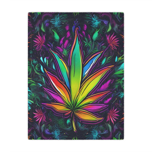 Fall Leave 420 - Minky Festival Blanket - 30 × 40 - Home